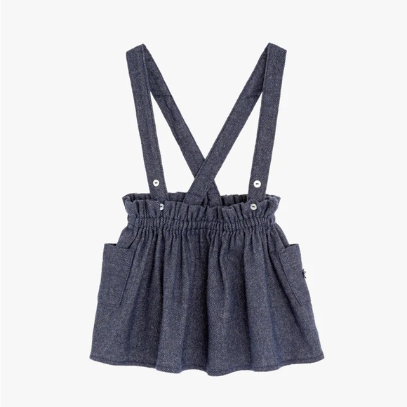 tocoto vintage Other - Tocoto Vintage girls wool blend suspender skirt